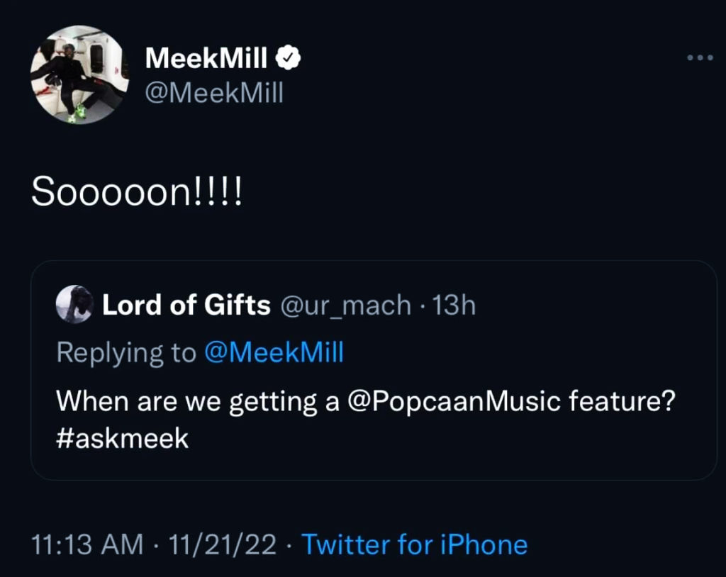 Meek Mill Tweet