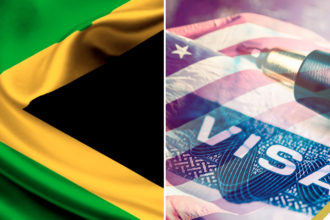 Jamaica and United States of America Flags