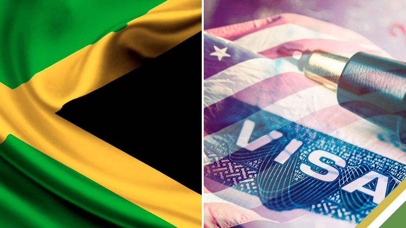 Jamaica and United States of America Flags