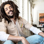 Actor Kingsley Ben-Adir portraying Bob Marley