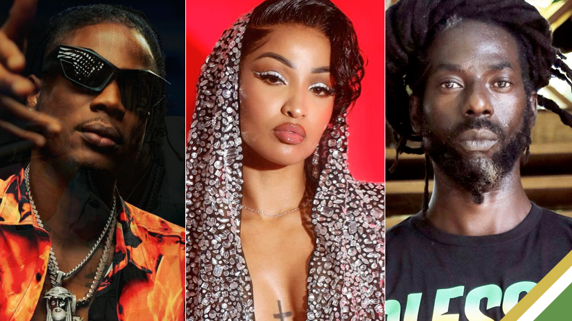 (L-R) Masicka,Shenseea, Buju Banton