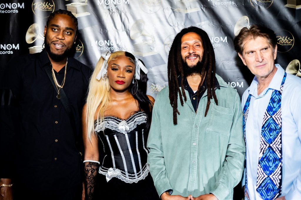 (L-R) Producer Notnice, Nordia Mothersille, Julian Marley, Alex Antaeus