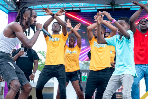 Laa Lee along with a group of dancers performing at Reggae Sumfest Family Fun day 2024