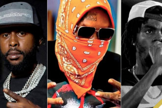 (L-R) Popcaan, Vybz Kartel, Alkaline