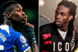 (L-R) Chelsea Striker Nicolas Jackson, Alkaline