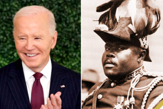 (L-R) U.S President Joe Biden, Hon. Marcus Garvey