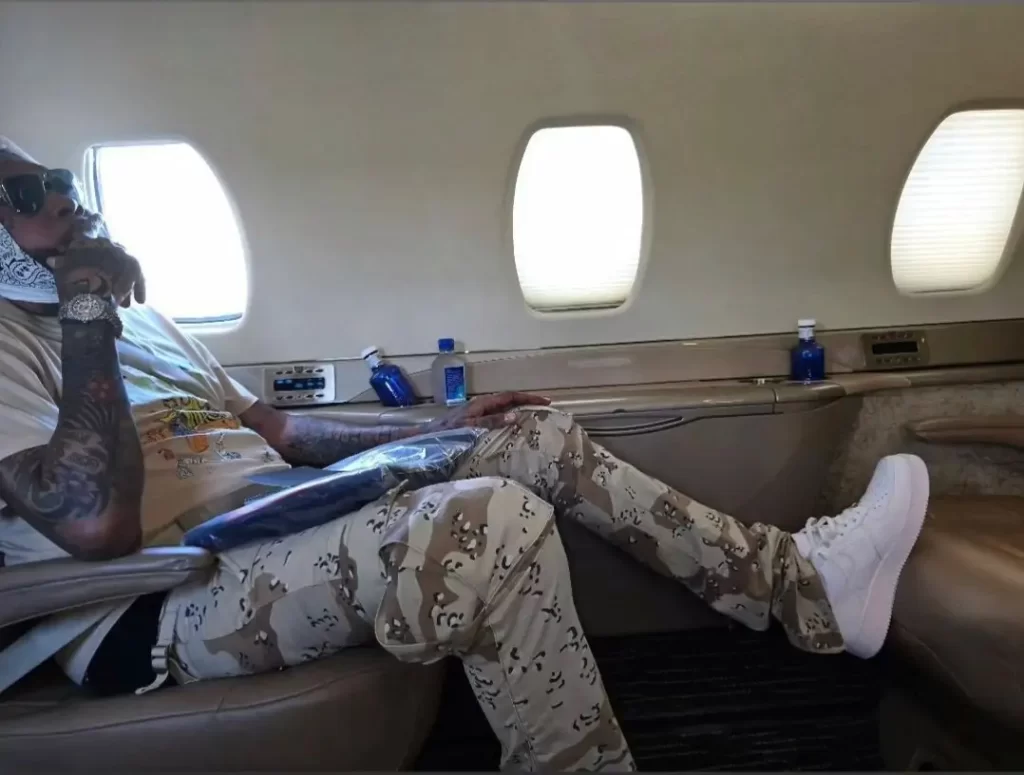 Vybz Kartel on Private Jet to St. Vincent and the Grenadines