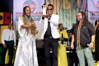 Calibe Thompson, co-Founder Island SPACE Caribbean Museum, Wayne Wonder and David Muir, co-Founder Island SPACE Caribbean Museum. (Photo: RJ Deed of Content Factory)