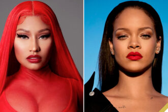 (L-R) Nicki Minaj, Rihanna