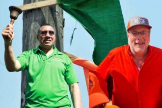 (L-R) Prime Minister Dr Hon. Andrew Holness and Opposition Leader Hon. Mark Golding