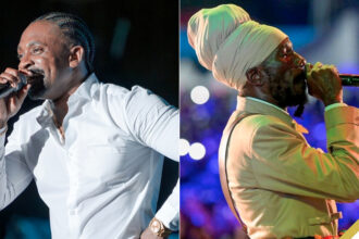 (L-R) Christopher Martin, Sizzla Kalonji