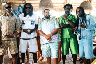 (L-R) Bounty Killer, Vybz Kartel, DJ Khakled, Buju Banton and Mavado