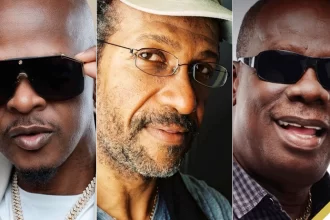 (L-R) Mr Vegas, Sly Dunbar, Leroy Sibbles