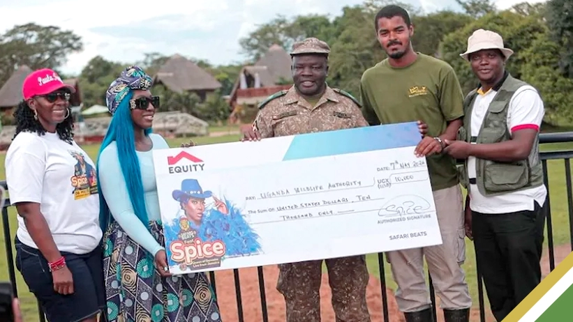 Spice Donates US,000 to Uganda Wildlife Authority Rhino, Pledges Concert Proceeds to Conservation Efforts